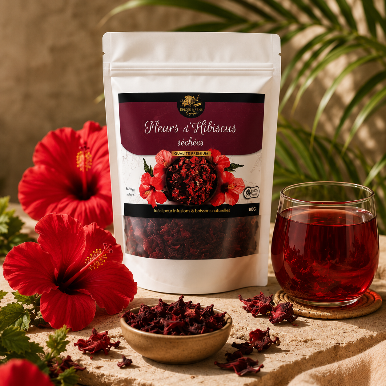 Fleurs d'hibiscus premium