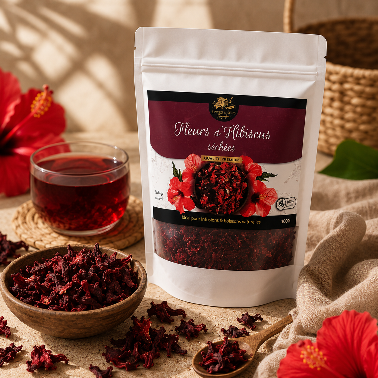 Fleurs d'hibiscus premium